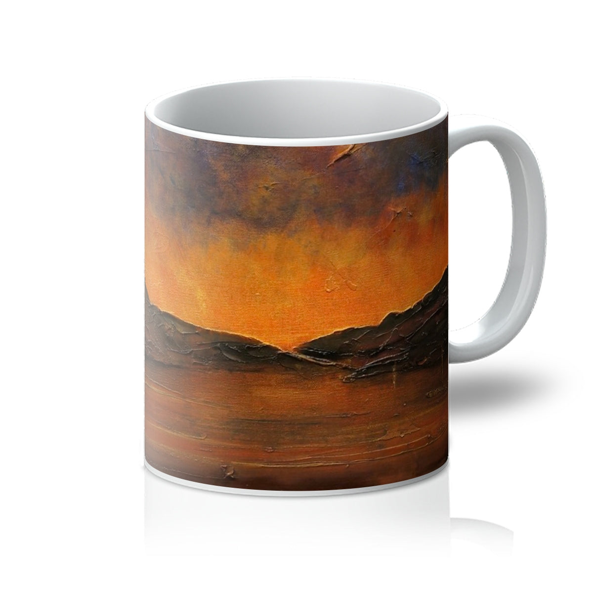 A Brooding Clyde Dusk Art Gifts Mug | River Clyde Art Gallery | Paintings, Prints, Homeware and Art Gifts From Scotland By Scottish Artist Kevin Hunter