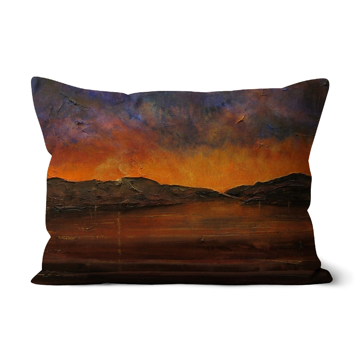 A Brooding Clyde Dusk Art Gifts Cushion | River Clyde Art Gallery | Paintings, Prints, Homeware and Art Gifts From Scotland By Scottish Artist Kevin Hunter