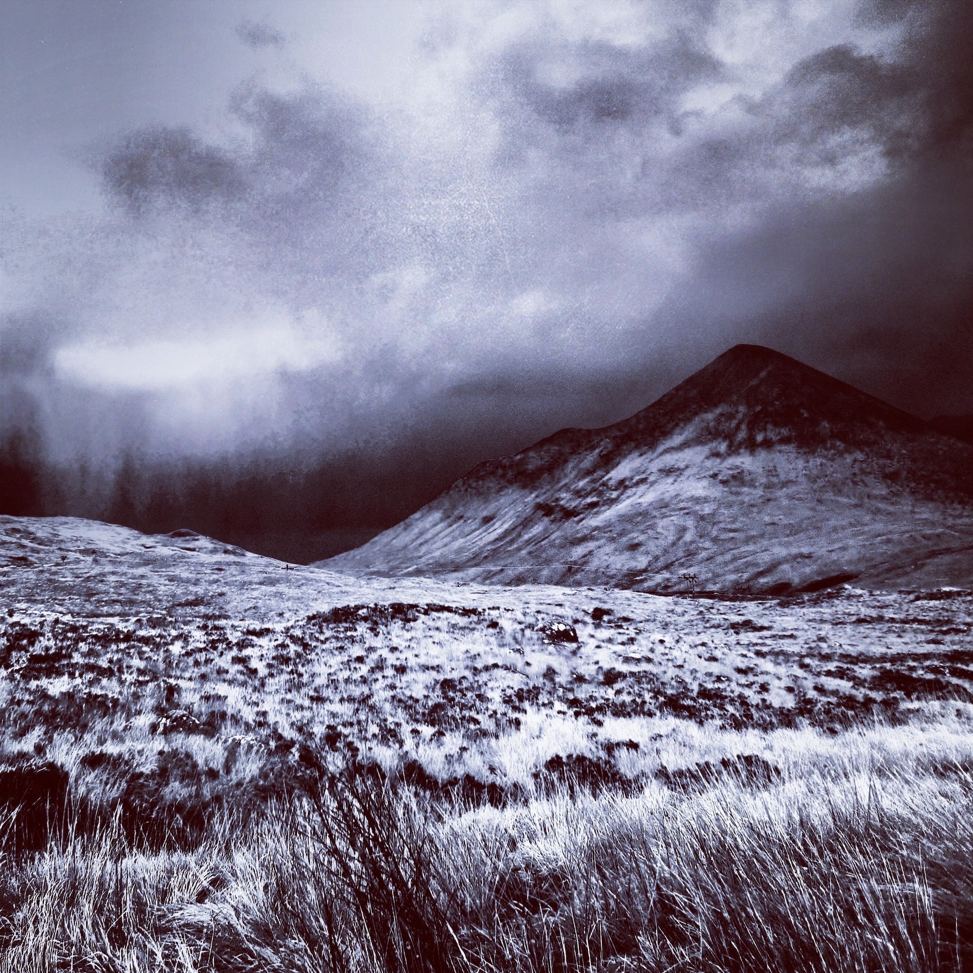 A Brooding Sligachan Skye Wooden Art Block-Skye Art Gallery