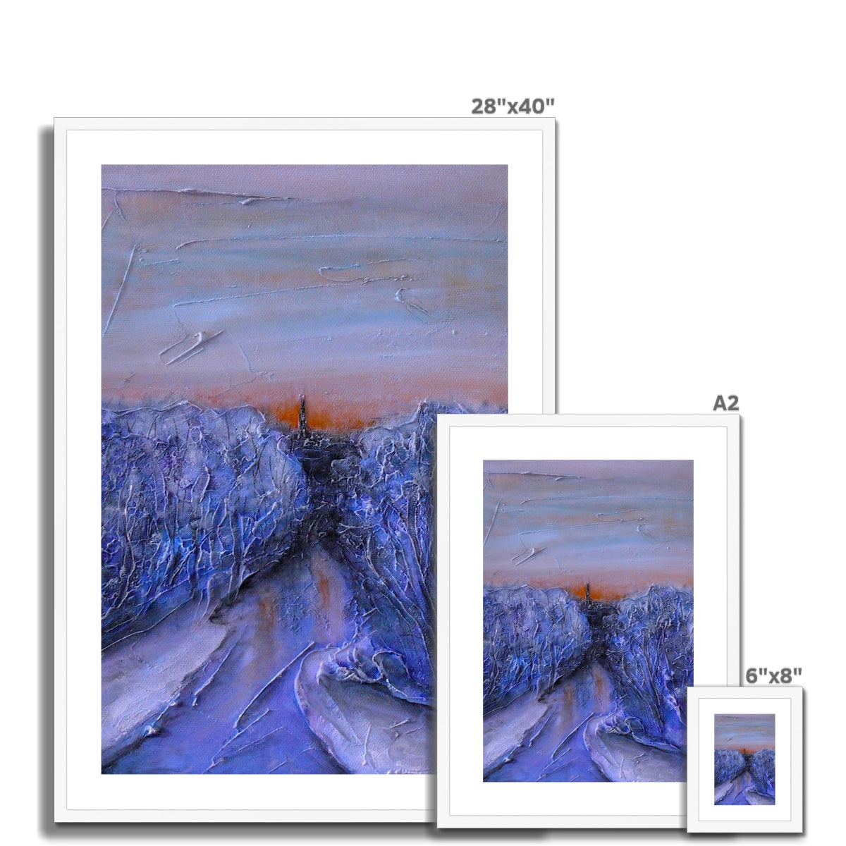 A Frozen River Kelvin Painting | Framed & Mounted Prints From Scotland