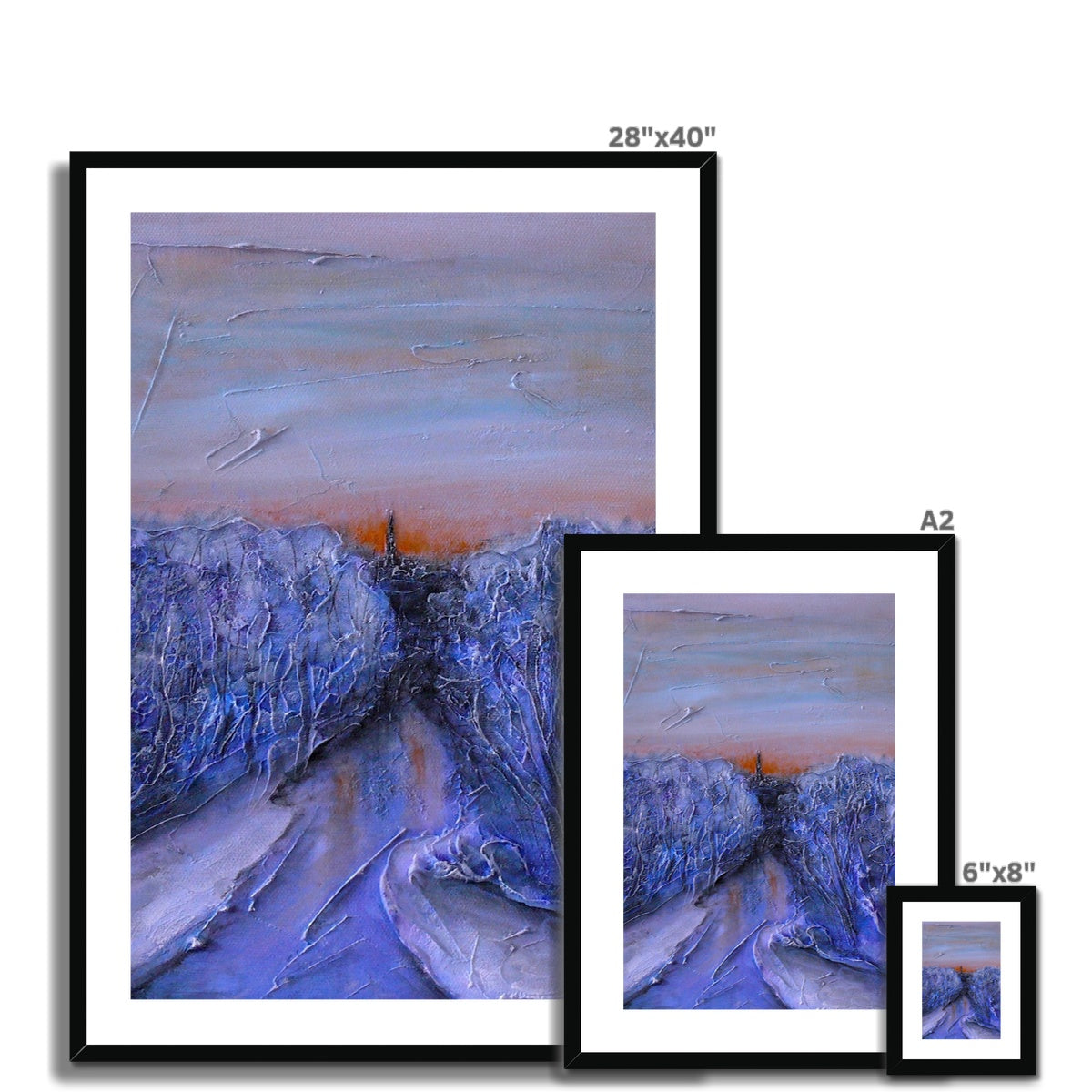 A Frozen River Kelvin Painting | Framed & Mounted Prints From Scotland