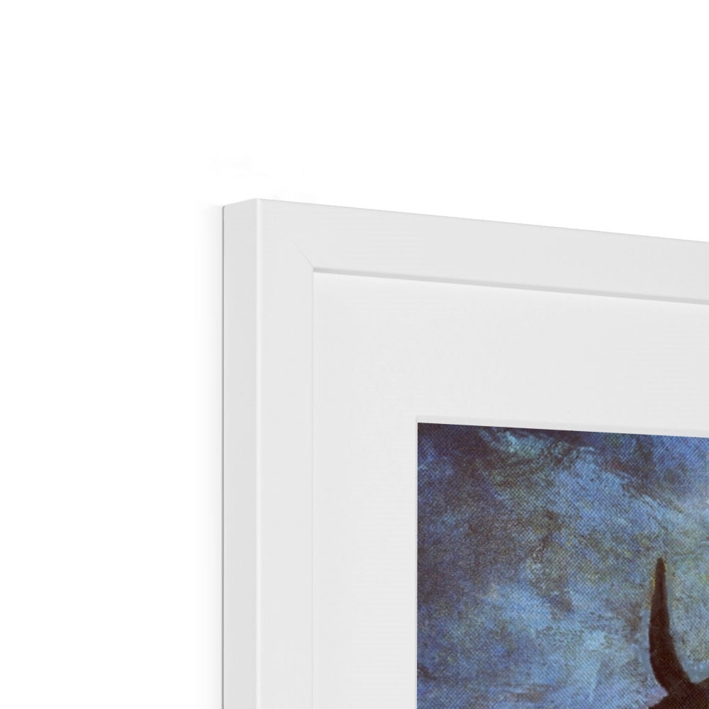 A Moonlit Highland Stag Painting | Framed & Mounted Prints From Scotland