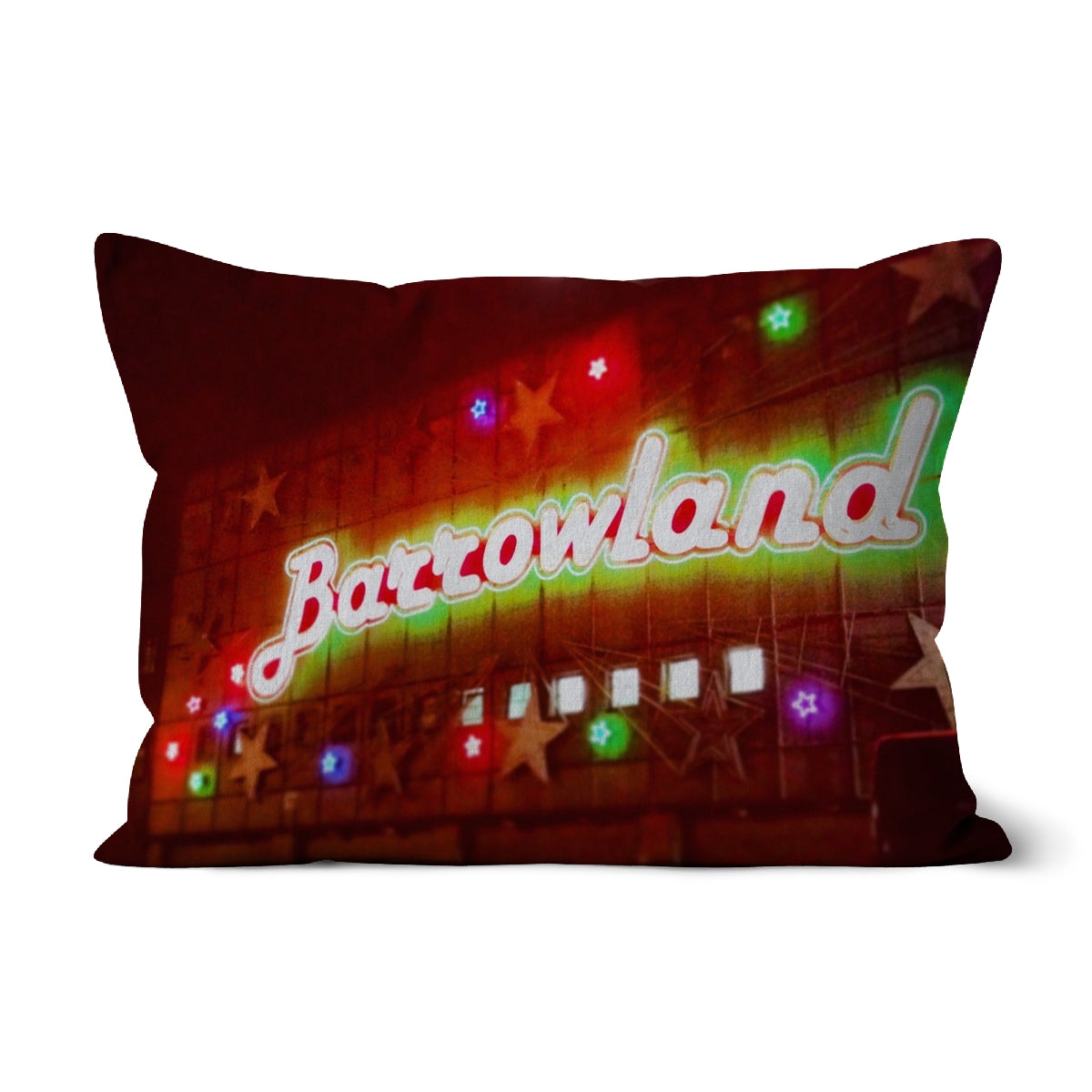 A Neon Glasgow Barrowlands Art Gifts Cushion | Edinburgh & Glasgow Art Gallery | Paintings, Prints, Homeware and Art Gifts From Scotland By Scottish Artist Kevin Hunter