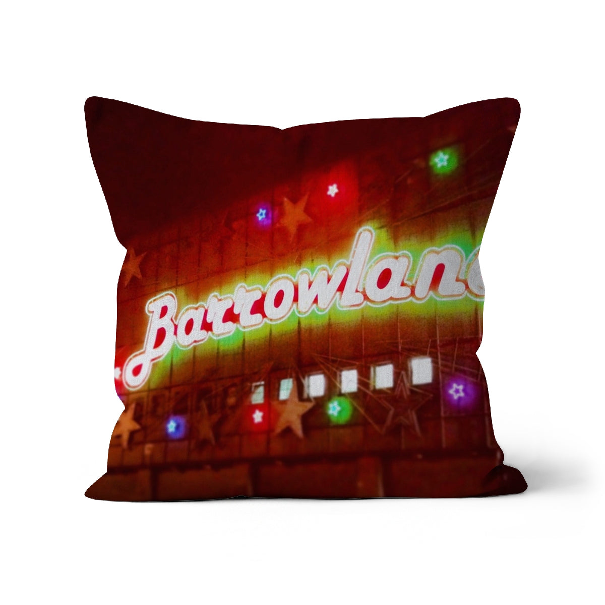 A Neon Glasgow Barrowlands Art Gifts Cushion | Edinburgh & Glasgow Art Gallery | Paintings, Prints, Homeware and Art Gifts From Scotland By Scottish Artist Kevin Hunter