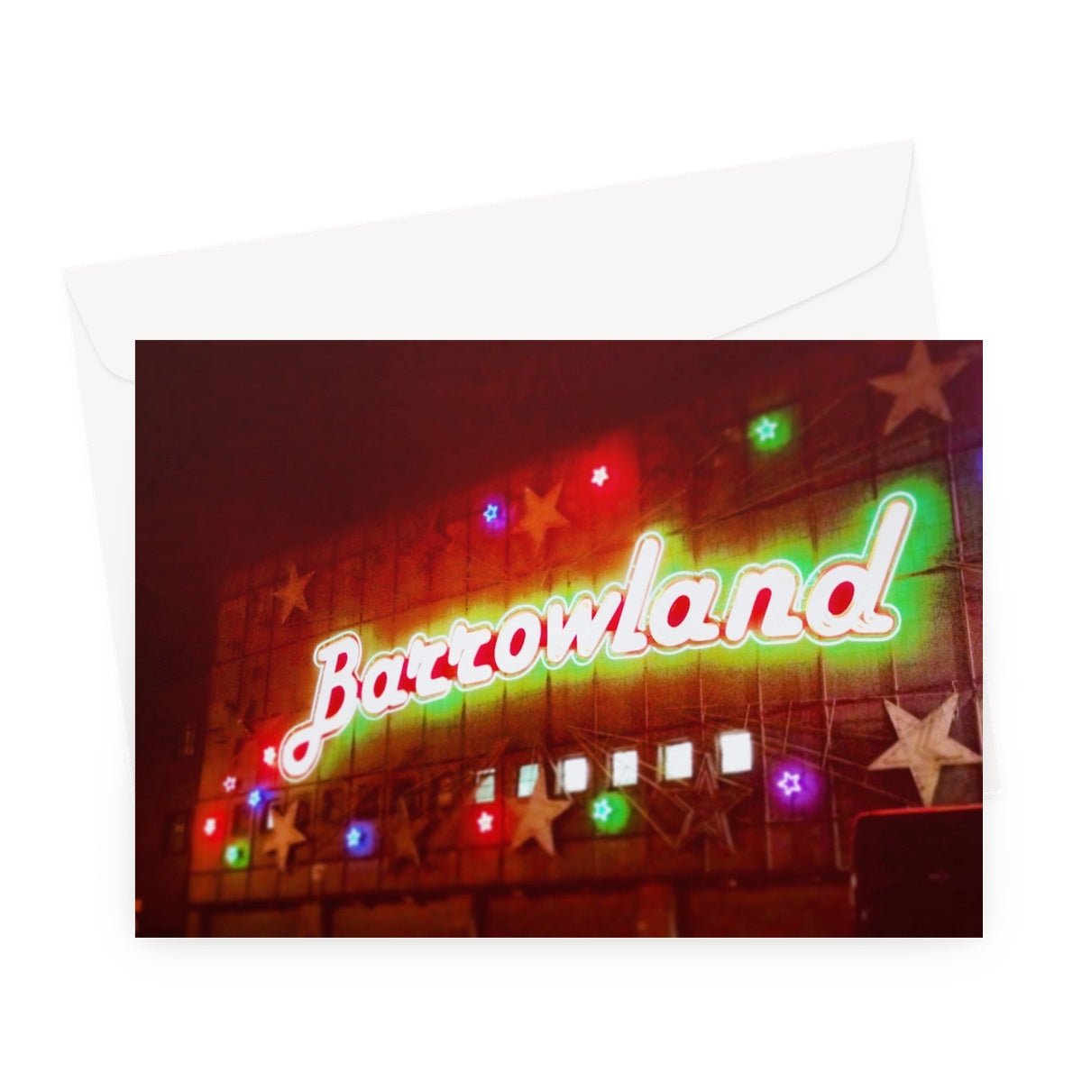 A Neon Glasgow Barrowlands Scottish Art Gifts Greeting Card