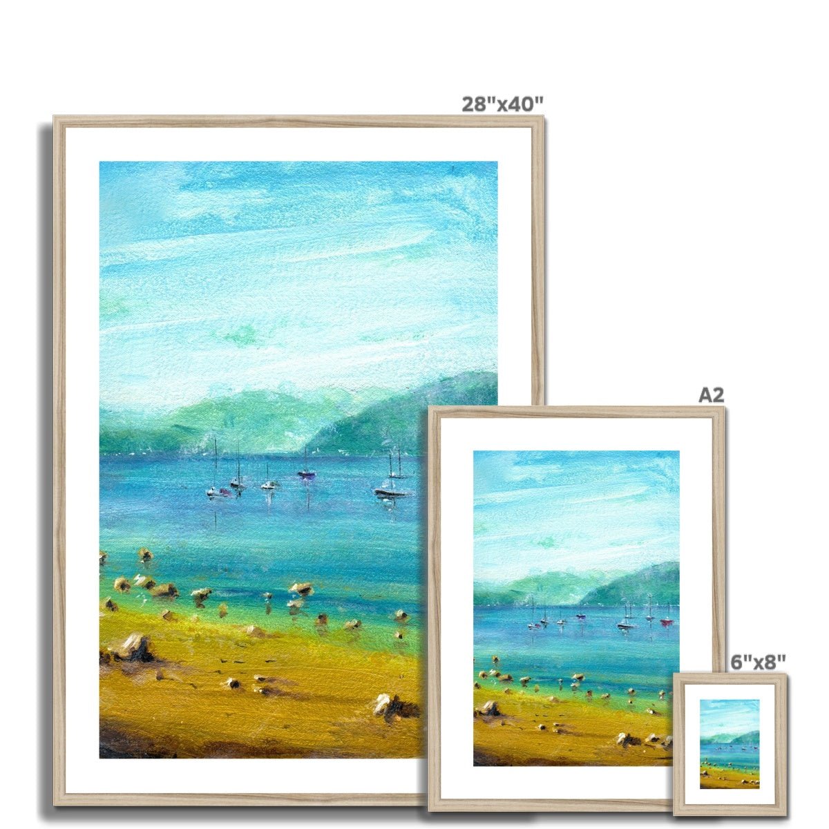 A Summer Day On The Clyde Painting | Framed &amp; Mounted Prints From Scotland