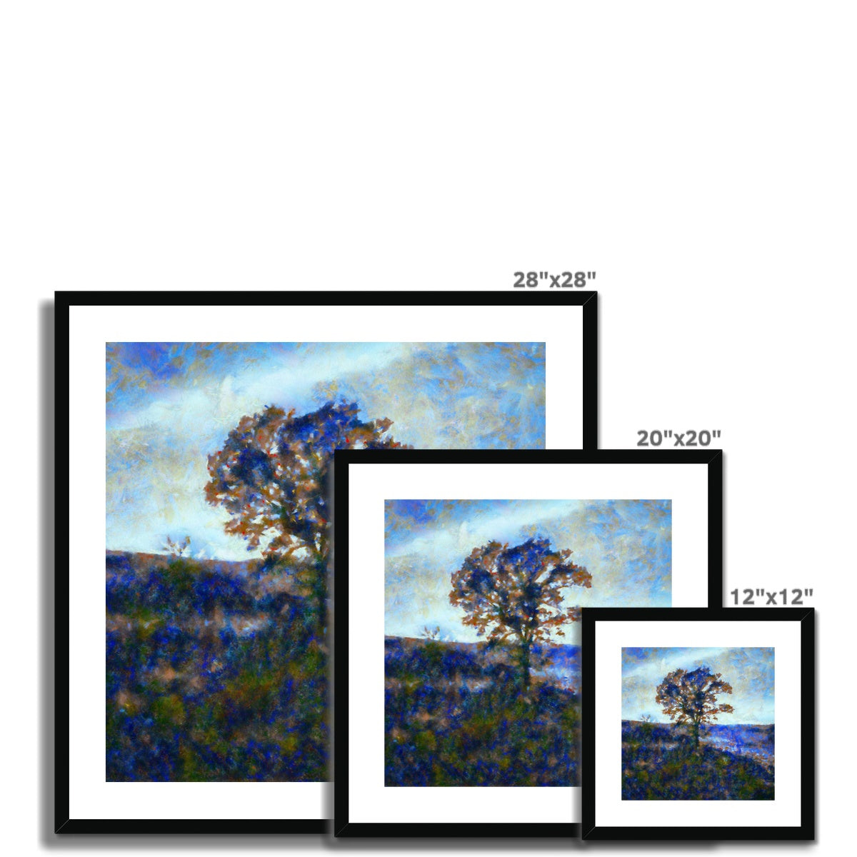 A Winter Highland Tree Painting | Framed &amp; Mounted Prints From Scotland