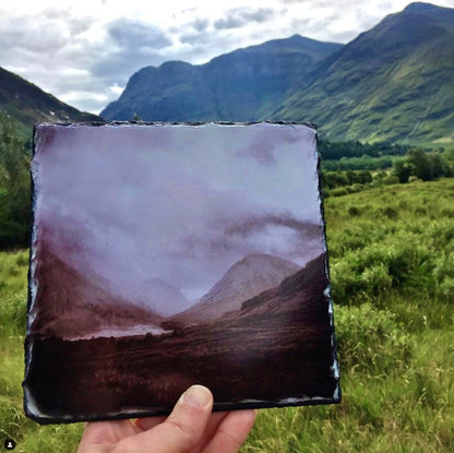 Ailsa Craig Dusk Arran Scottish Slate Art