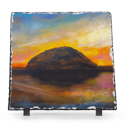 Ailsa Craig Dusk Arran Scottish Slate Art