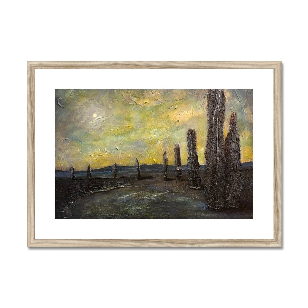 An Ethereal Ring Of Brodgar Orkney Painting | Framed & Mounted Prints From Scotland