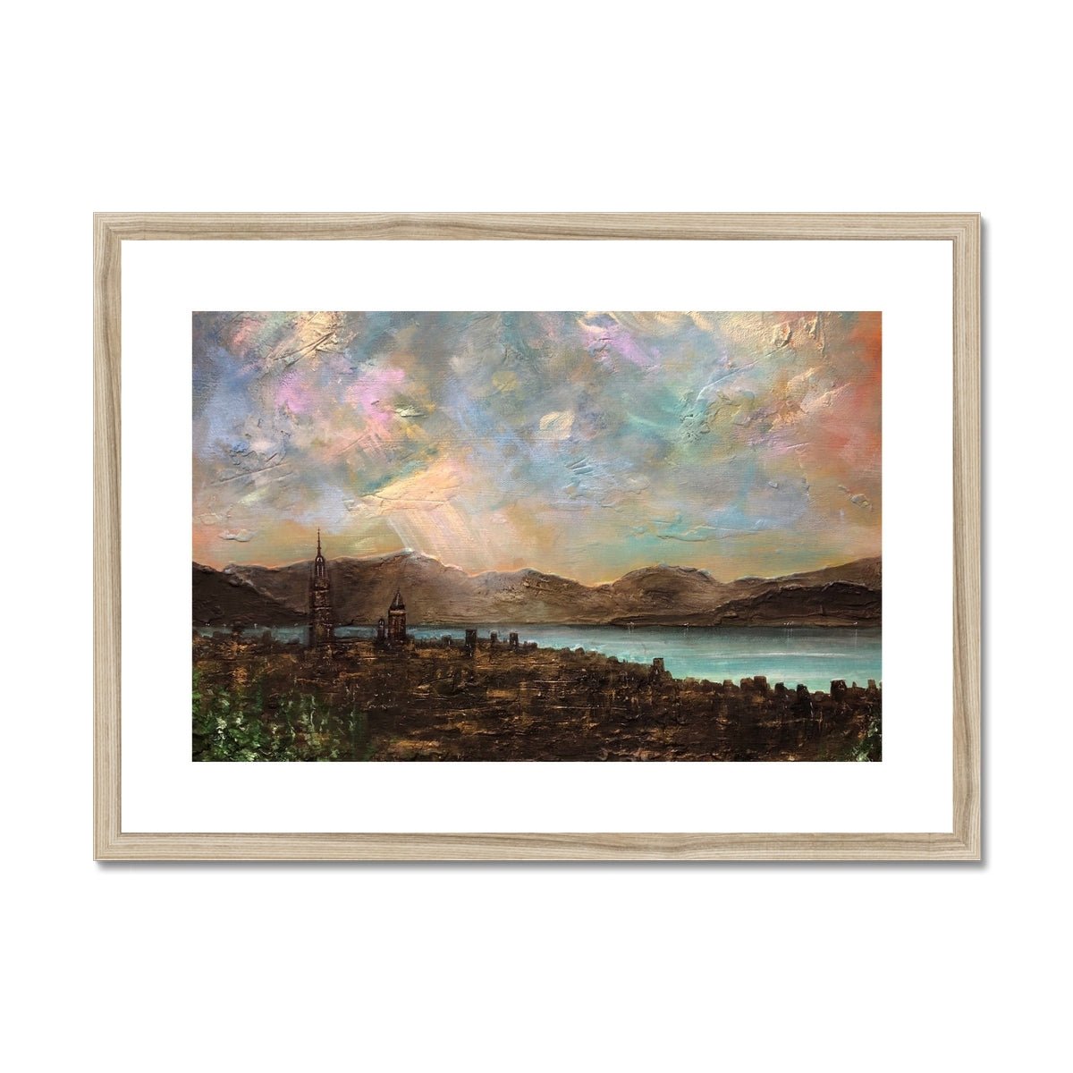 Angels Fingers Over Greenock Painting | Framed &amp; Mounted Prints From Scotland