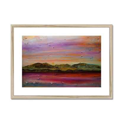 Arran Autumn Dusk Painting | Framed &amp; Mounted Prints From Scotland