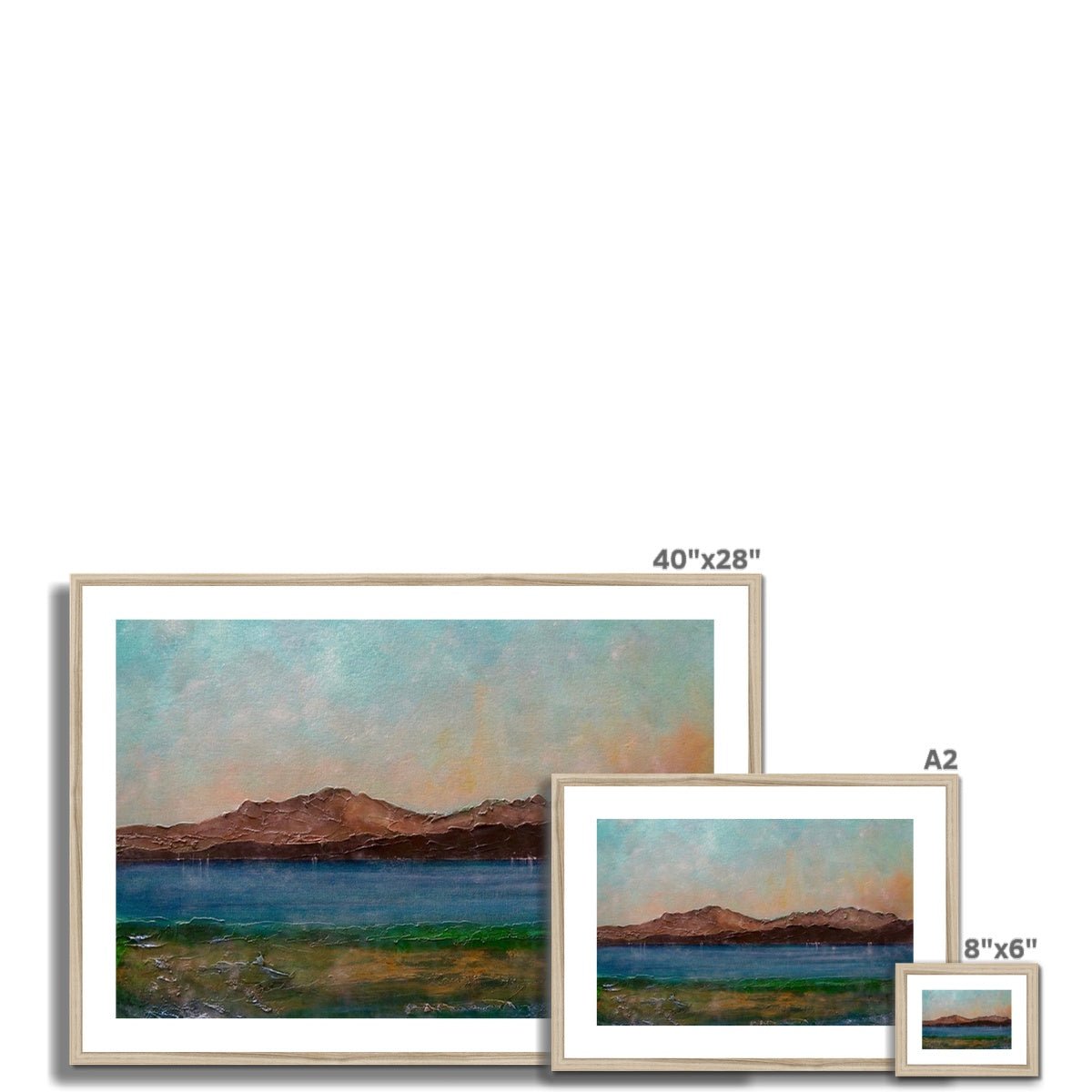 Arran From Scalpsie Bay Painting | Framed &amp; Mounted Prints From Scotland