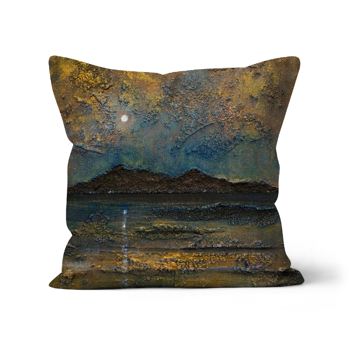 Arran Moonlight Art Gifts Cushion | Arran Art Gallery | Paintings, Prints, Homeware and Art Gifts From Scotland By Scottish Artist Kevin Hunter