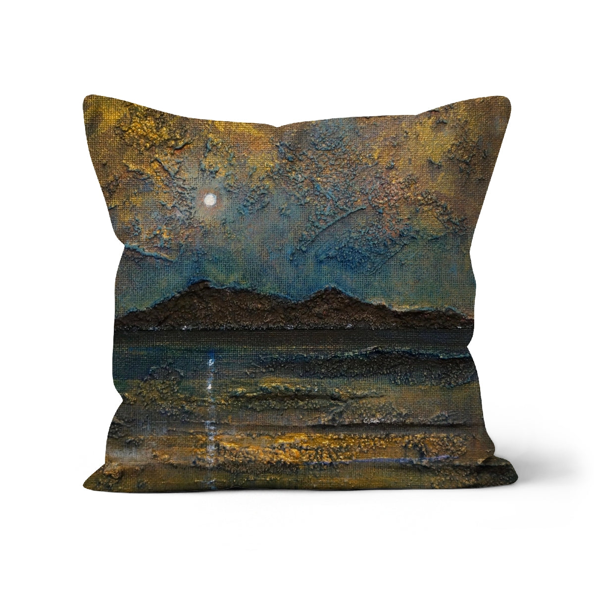 Arran Moonlight Art Gifts Cushion | Arran Art Gallery | Paintings, Prints, Homeware and Art Gifts From Scotland By Scottish Artist Kevin Hunter