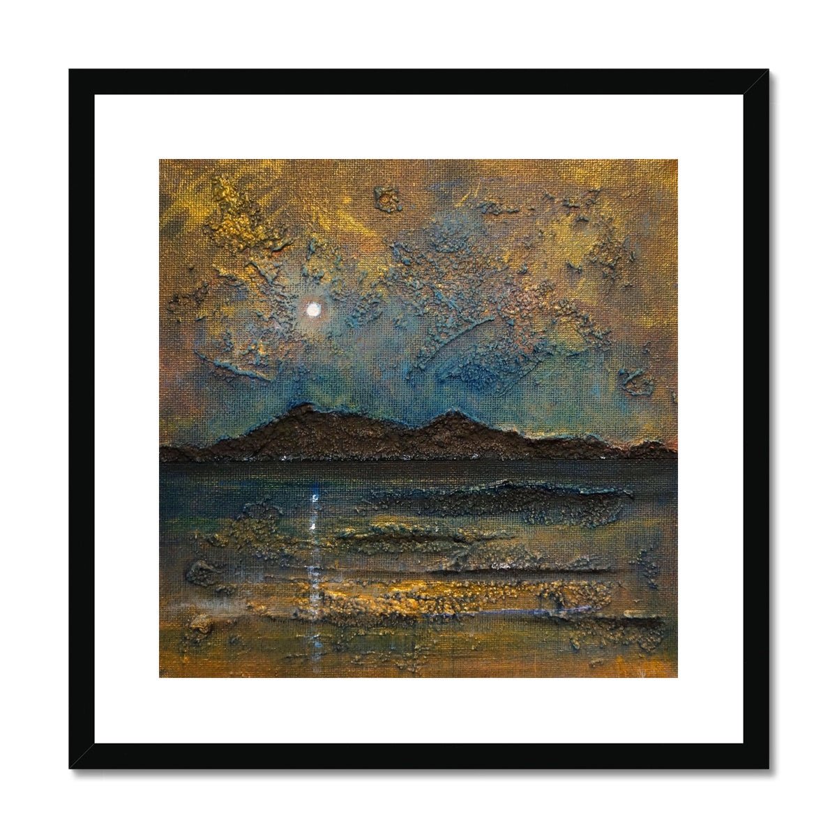 Arran Moonlight Painting | Framed &amp; Mounted Prints From Scotland