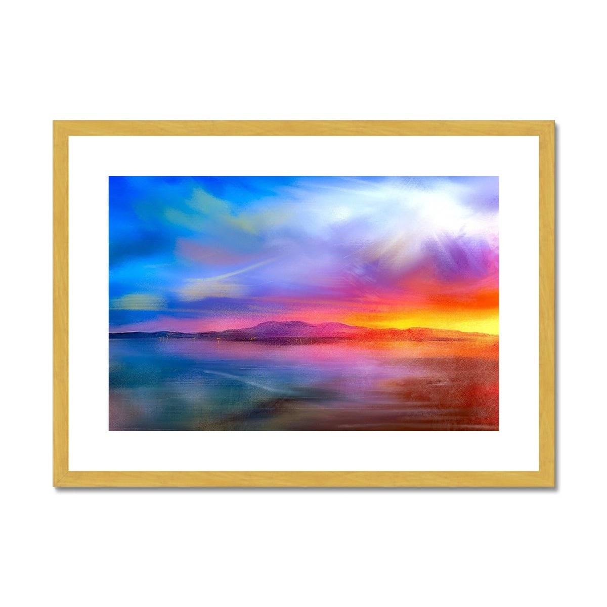 Arran Sunset Painting | Antique Framed &amp; Mounted Prints From Scotland