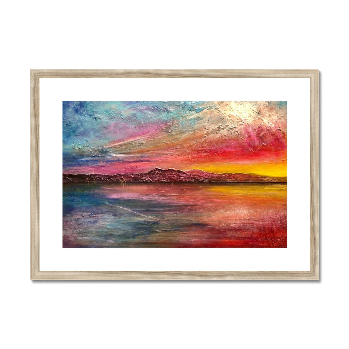 Arran Sunset ii Painting | Framed & Mounted Prints From Scotland