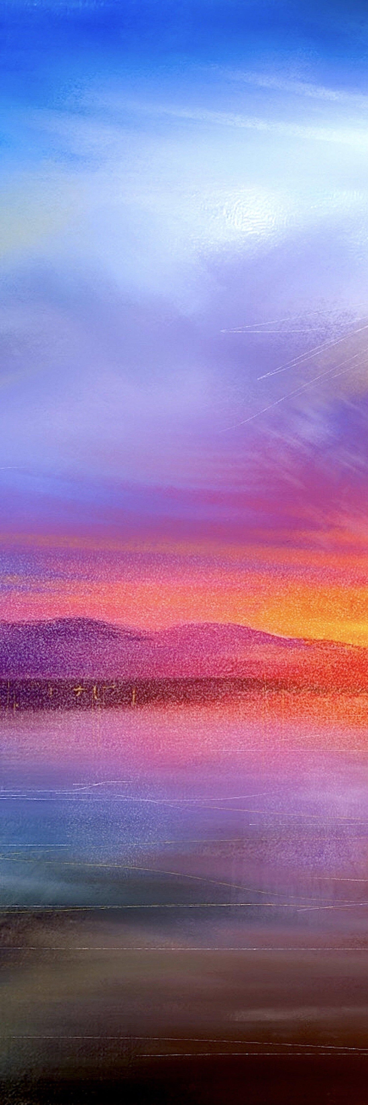 Arran Sunset Painting Signed Fine Art Triptych Canvas