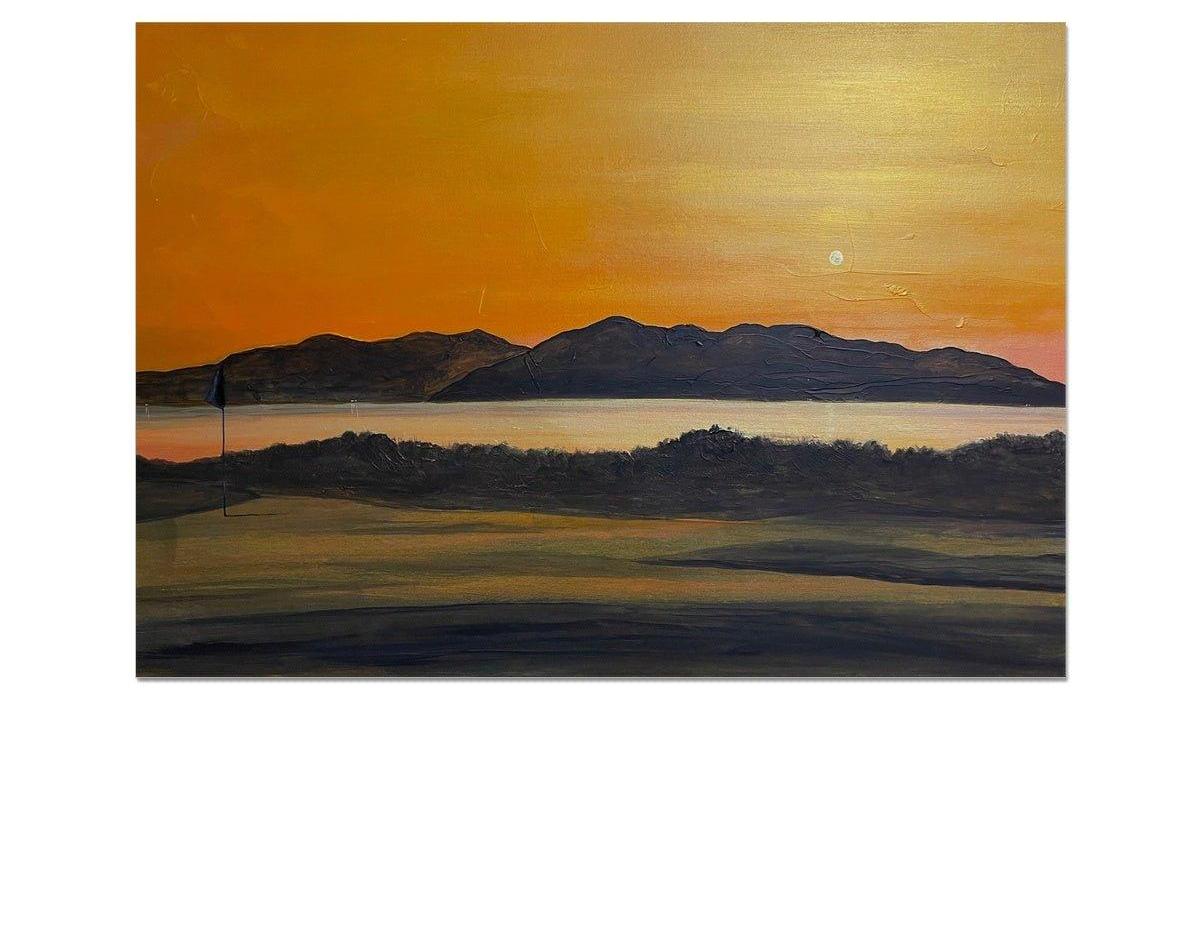 Arran & The 5th Green Royal Troon Golf Course Art Prints from my Arran Art Gallery Collection