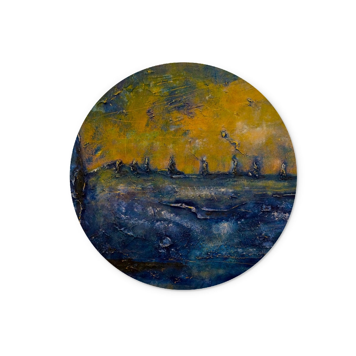 Brodgar Moonlight Orkney Art Gifts Glass Chopping Board | Orkney Art Gallery | Paintings, Prints, Homeware and Art Gifts From Scotland By Scottish Artist Kevin Hunter