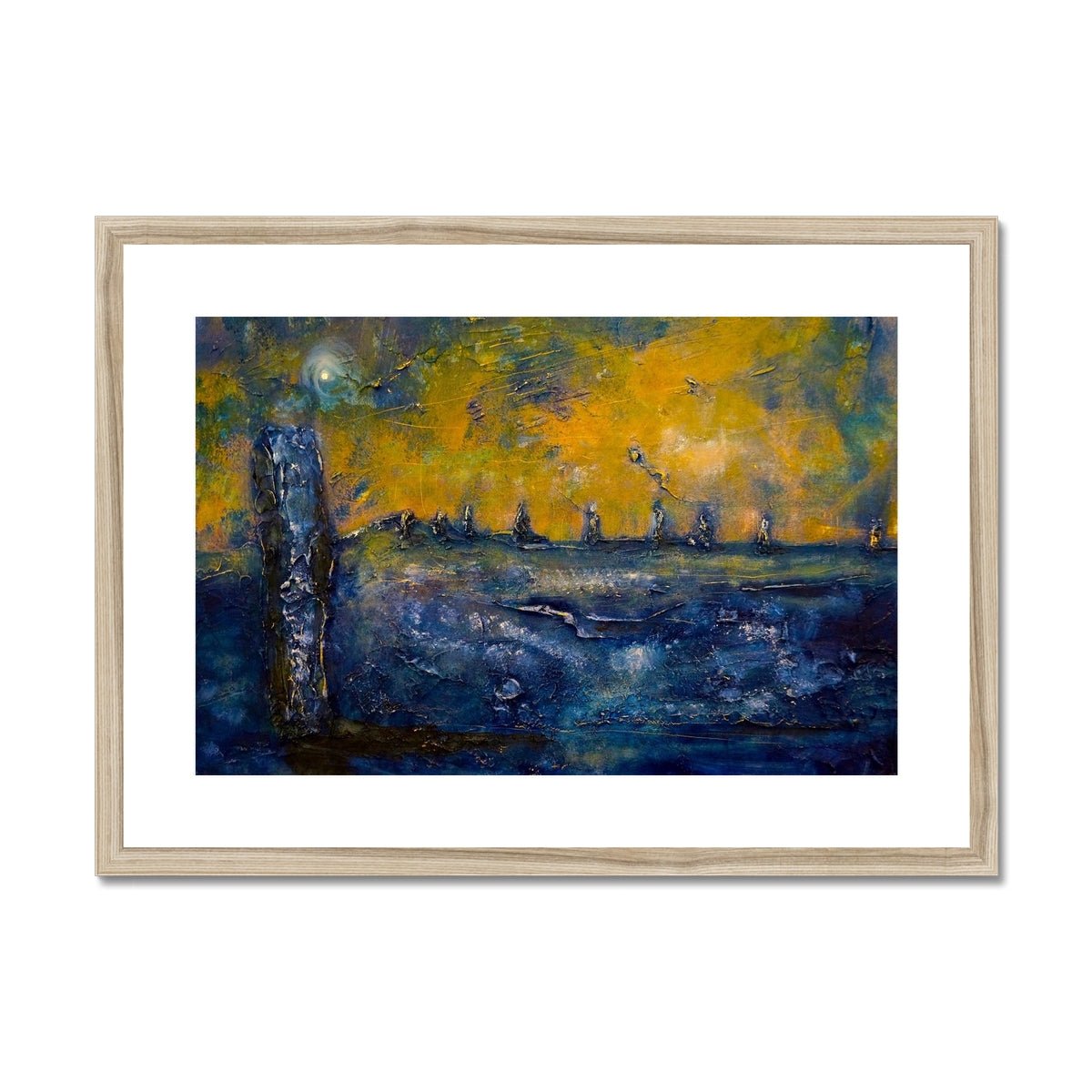 Brodgar Moonlight Orkney Painting | Framed & Mounted Prints From Scotland