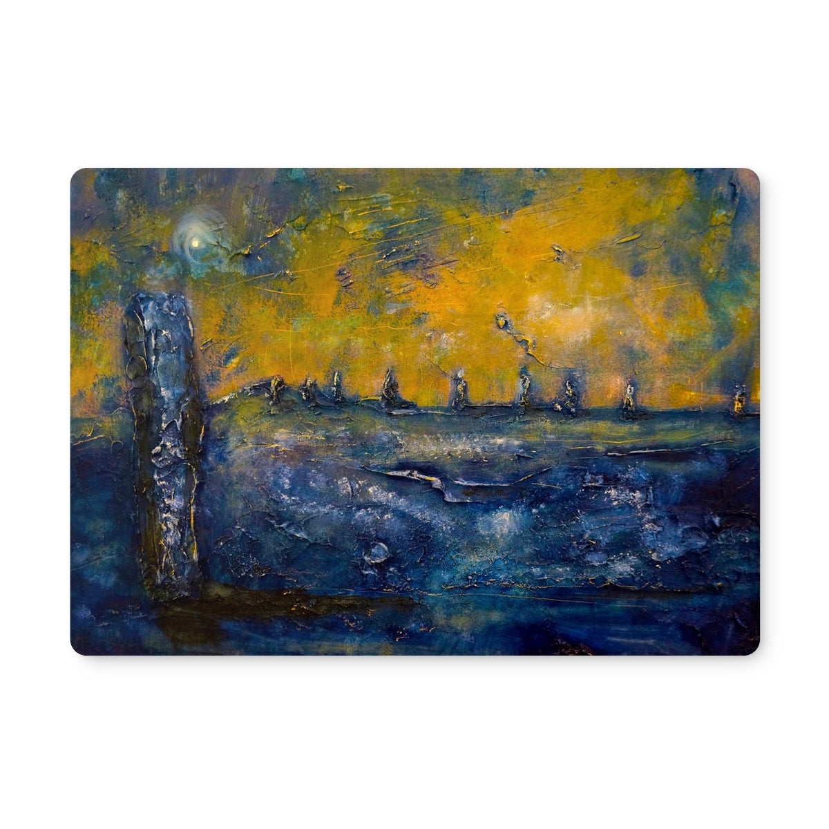 Brodgar Moonlight Orkney | Scottish Art Gifts | Placemat | Orkney Art Gallery | Paintings, Prints, Homeware and Art Gifts From Scotland By Scottish Artist Kevin Hunter