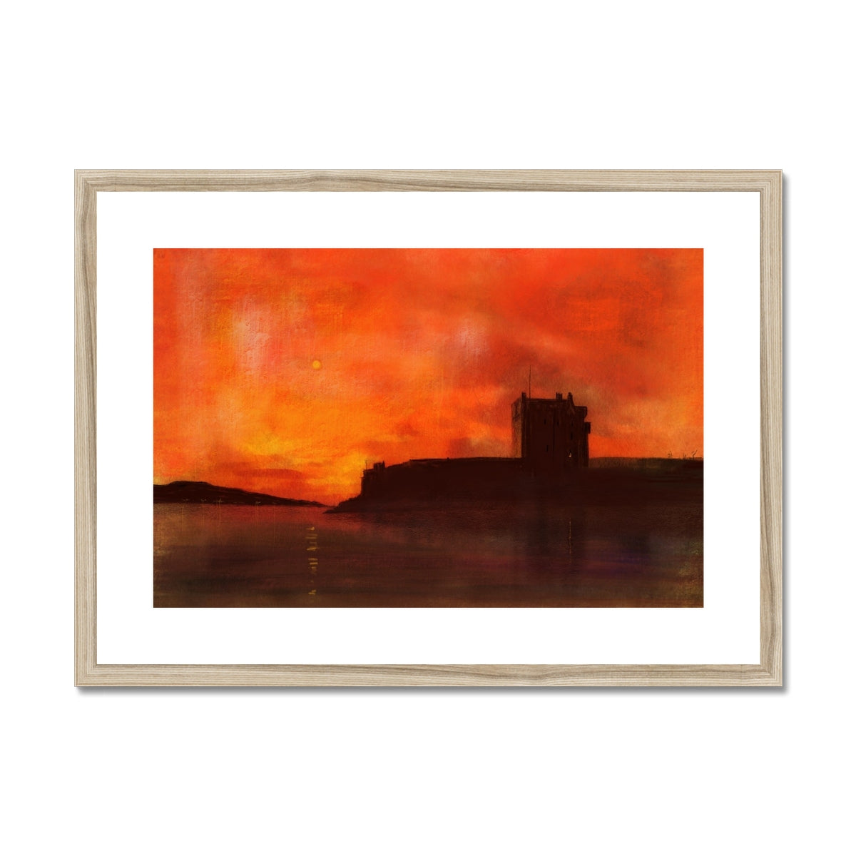 Broughty Castle Sunset Painting | Framed & Mounted Prints From Scotland