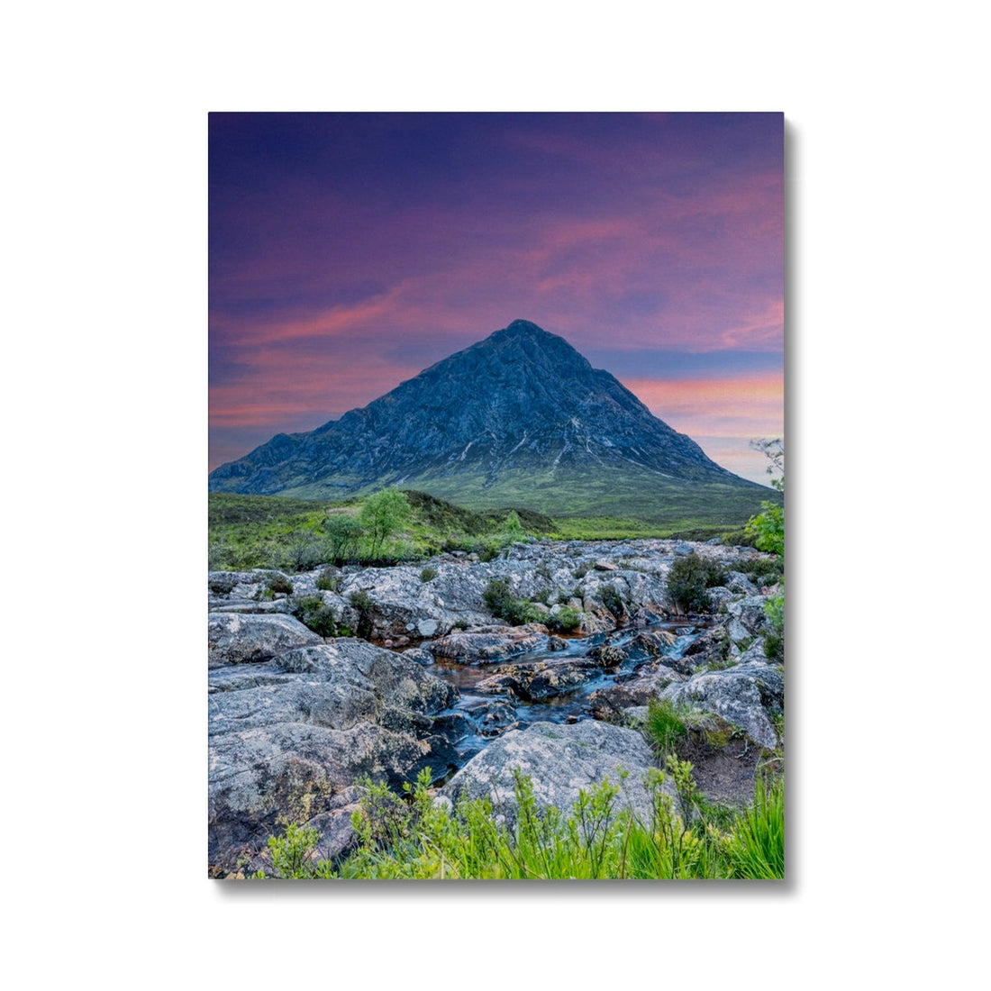 Buachaille Etive Mor Dawn Glencoe Canvas | Glencoe Art Gallery | Paintings, Prints, Homeware and Art Gifts From Scotland By Scottish Artist Kevin Hunter