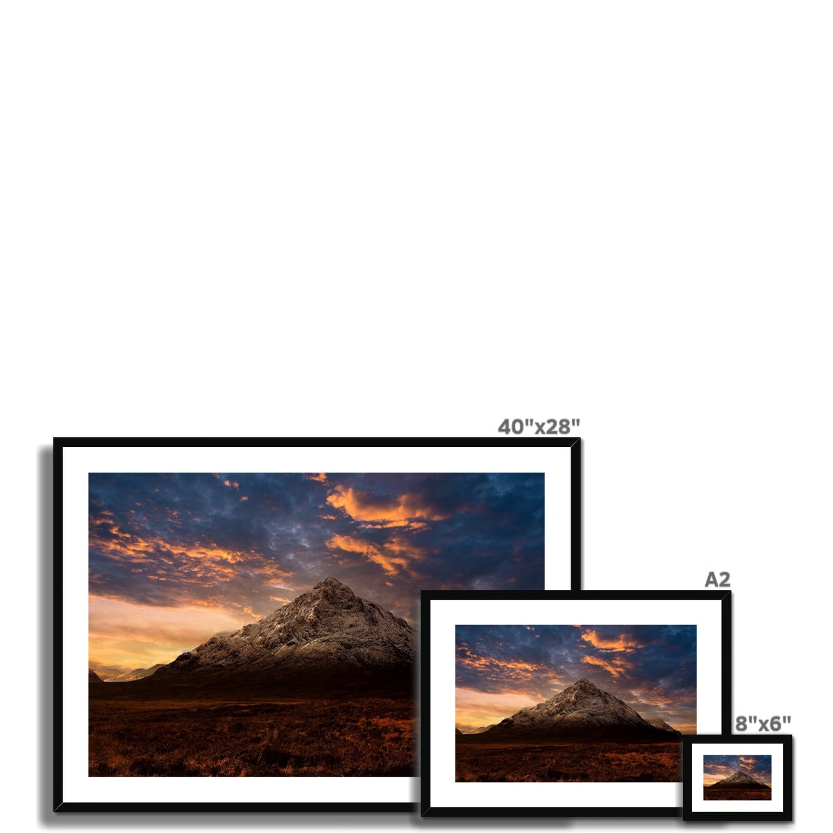 Buachaille Etive Mor Dusk Glencoe Scottish Landscape Photography | Framed & Mounted Prints From Scotland