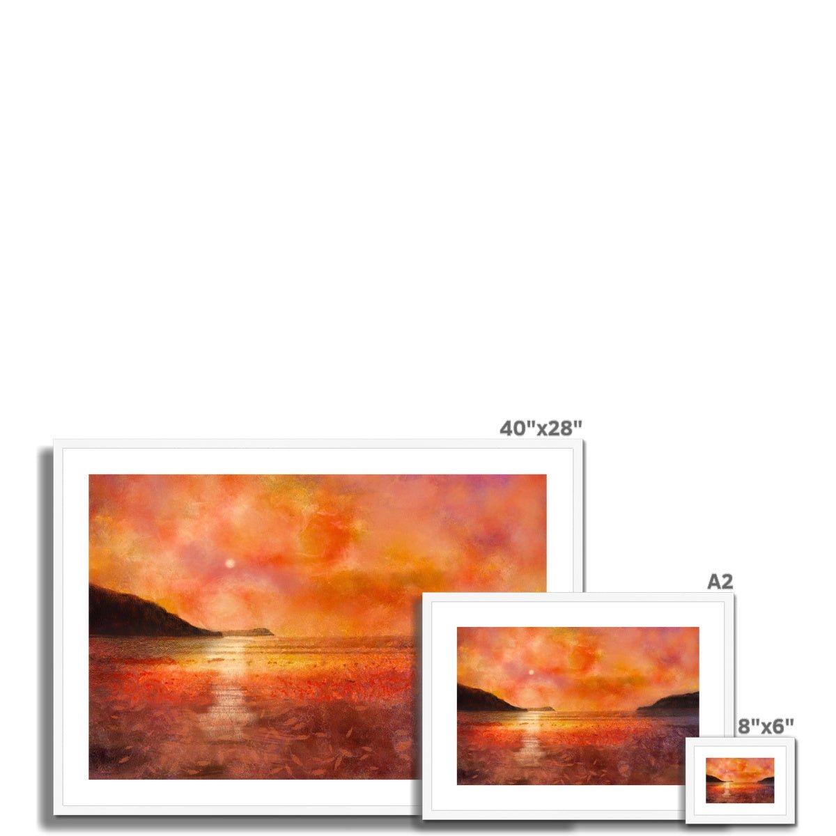 Calgary Beach Sunset Mull Painting | Framed &amp; Mounted Prints From Scotland