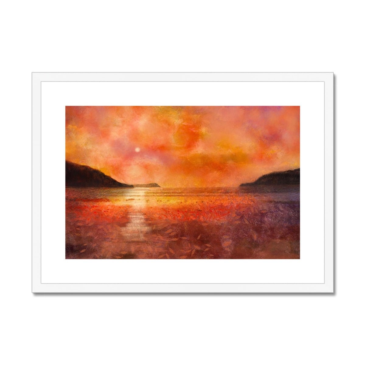 Calgary Beach Sunset Mull Painting | Framed & Mounted Prints From Scotland