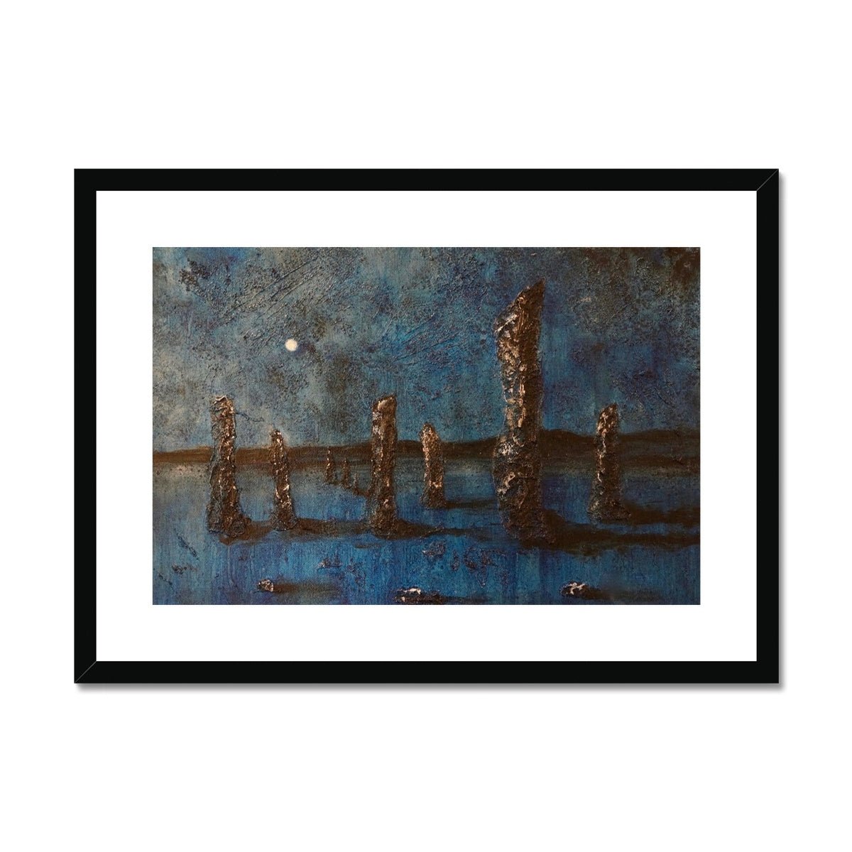 Callanish Moonlight Lewis Painting | Framed &amp; Mounted Prints From Scotland