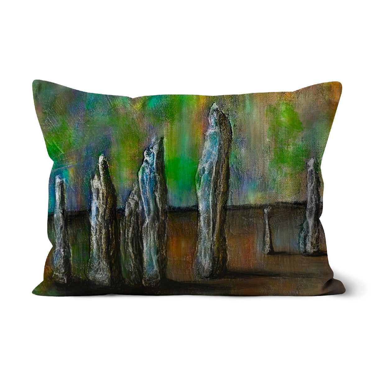 Callanish Northern Lights Art Gifts Cushion | Hebridean Islands Art Gallery | Paintings, Prints, Homeware and Art Gifts From Scotland By Scottish Artist Kevin Hunter