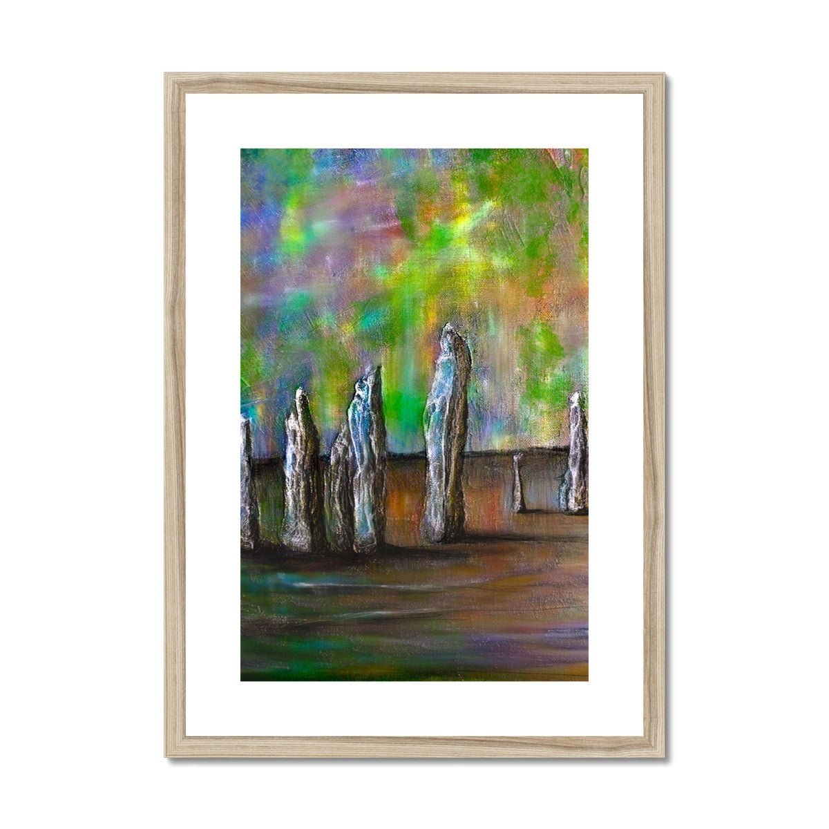 Callanish Northern Lights Lewis Painting | Framed &amp; Mounted Prints From Scotland