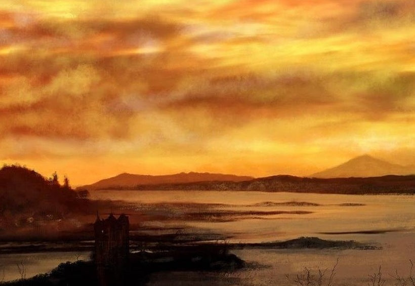 Castle Stalker Dusk Art Prints from my Historic & Iconic Art Gallery Collection