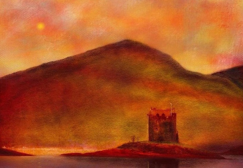 Castle Stalker Sunset Art Prints from my Historic & Iconic Art Gallery Collection