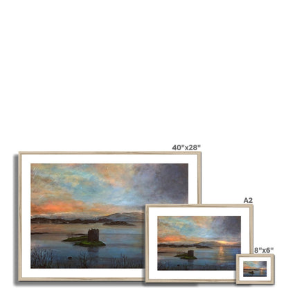 Castle Stalker Twilight Painting | Framed &amp; Mounted Prints From Scotland