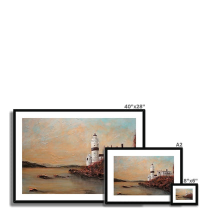 Cloch Lighthouse Dawn Painting | Framed &amp; Mounted Prints From Scotland