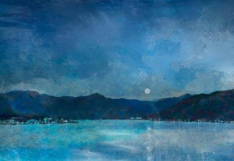 Clyde Winter Morning Moon Art Prints from my River Clyde Art Gallery Collection