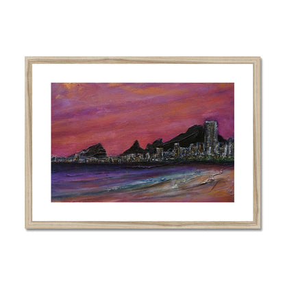 Copacabana Beach Dusk Painting | Framed &amp; Mounted Prints From Scotland