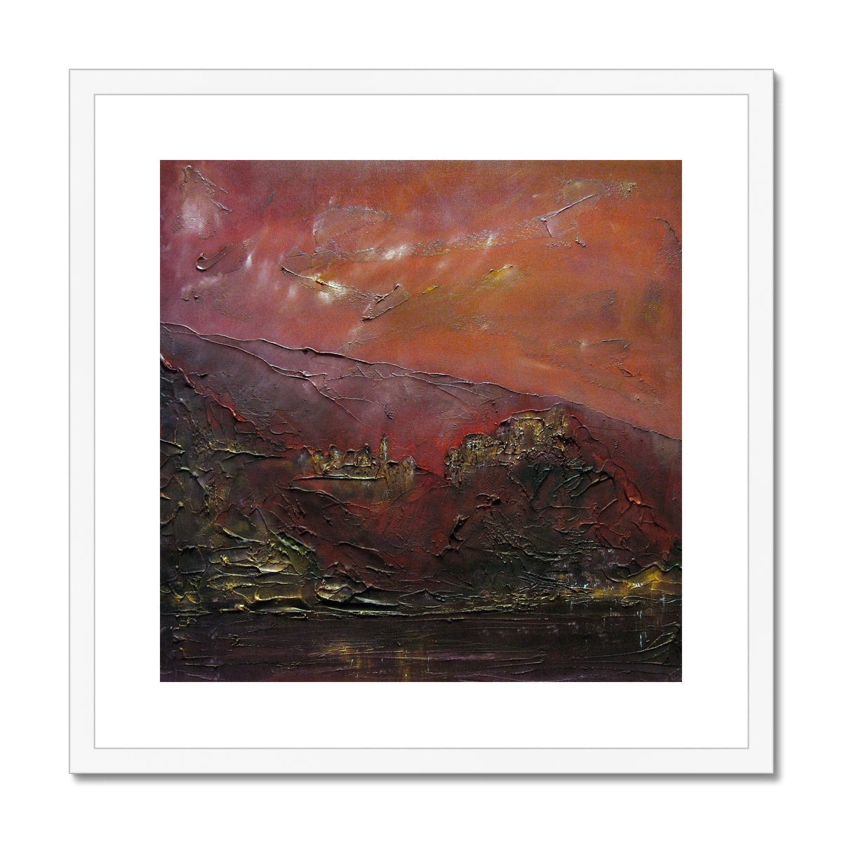 Corniglia Dusk Italy Painting | Framed & Mounted Prints From Scotland