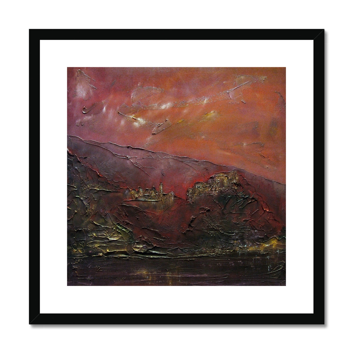 Corniglia Dusk Italy Painting | Framed & Mounted Prints From Scotland