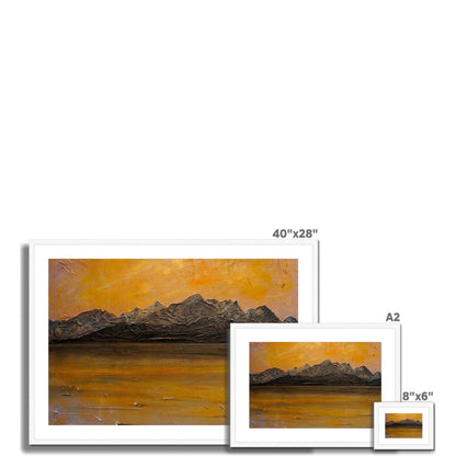 Cuillin Sunset Skye Painting | Framed &amp; Mounted Prints From Scotland