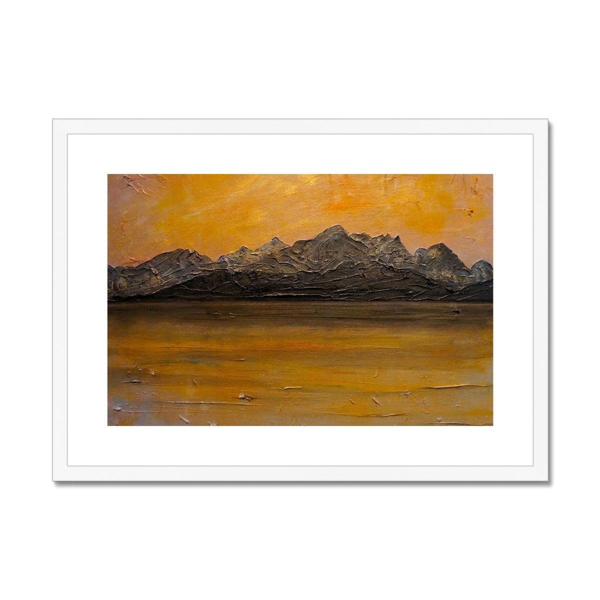 Cuillin Sunset Skye Painting | Framed & Mounted Prints From Scotland