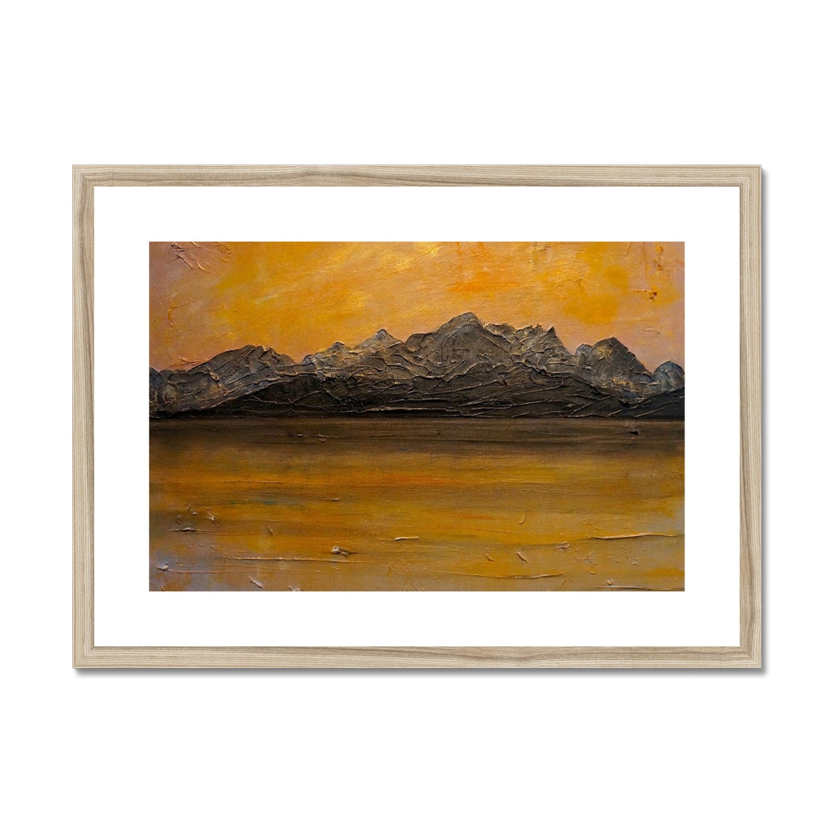 Cuillin Sunset Skye Painting | Framed &amp; Mounted Prints From Scotland