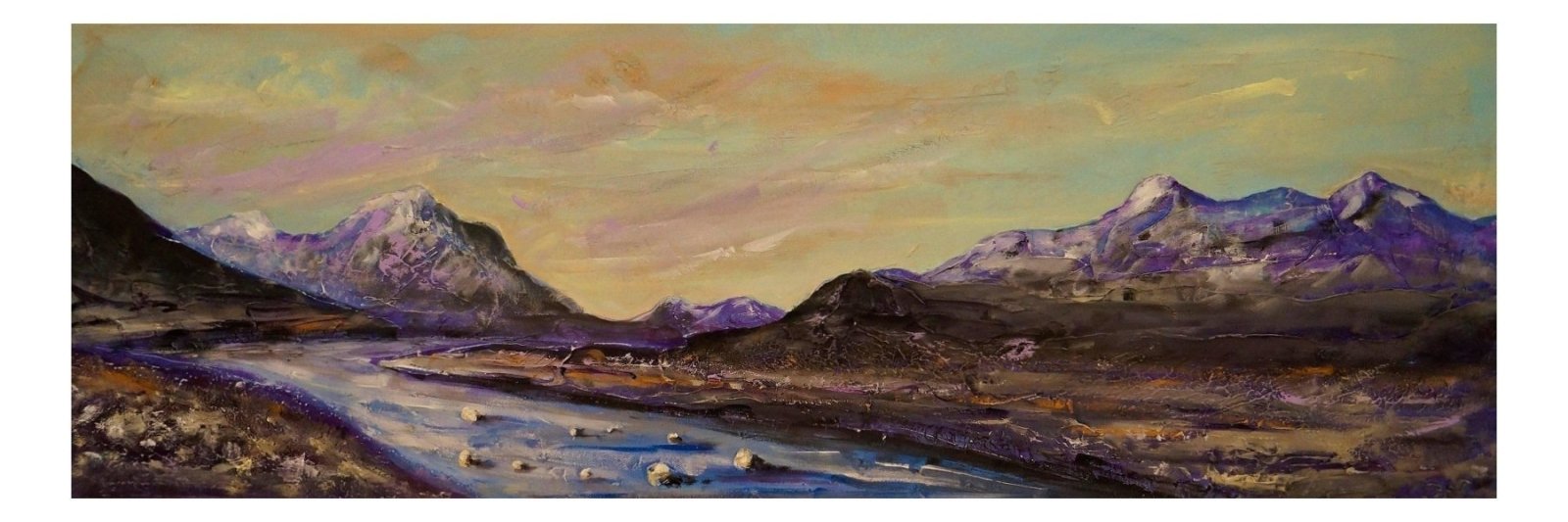 Cuillin Winter Skye | Panoramic Painting &amp; Art Prints | Skye Art Gallery | Paintings, Prints, Homeware and Art Gifts From Scotland By Scottish Artist Kevin Hunter