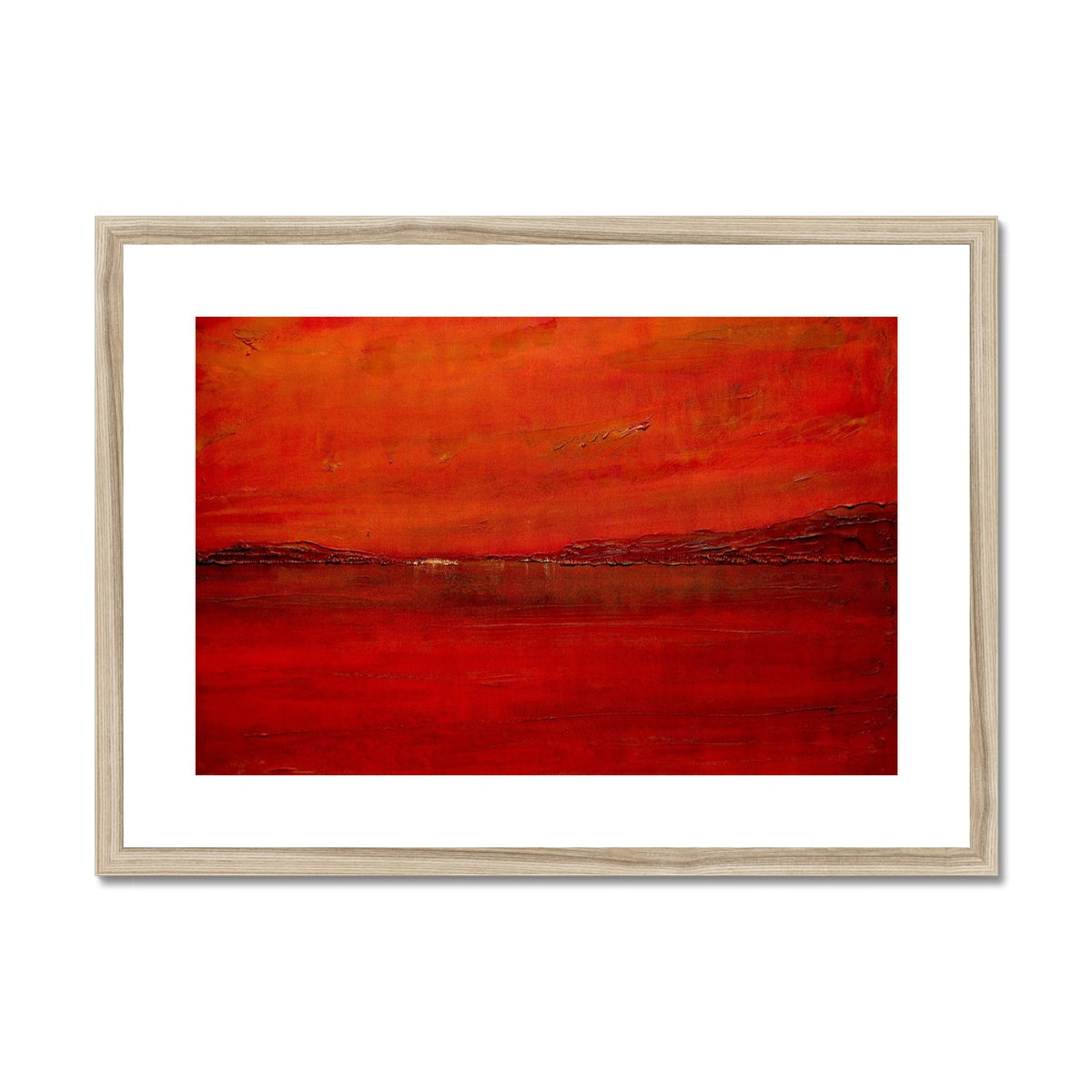 Deep Loch Lomond Sunset Painting | Framed &amp; Mounted Prints From Scotland