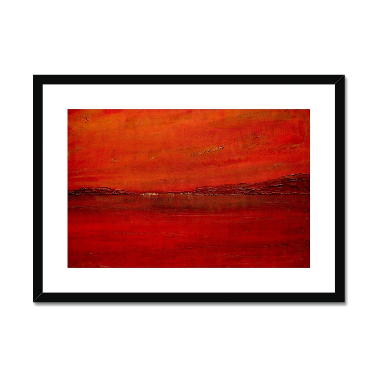 Deep Loch Lomond Sunset Painting | Framed &amp; Mounted Prints From Scotland