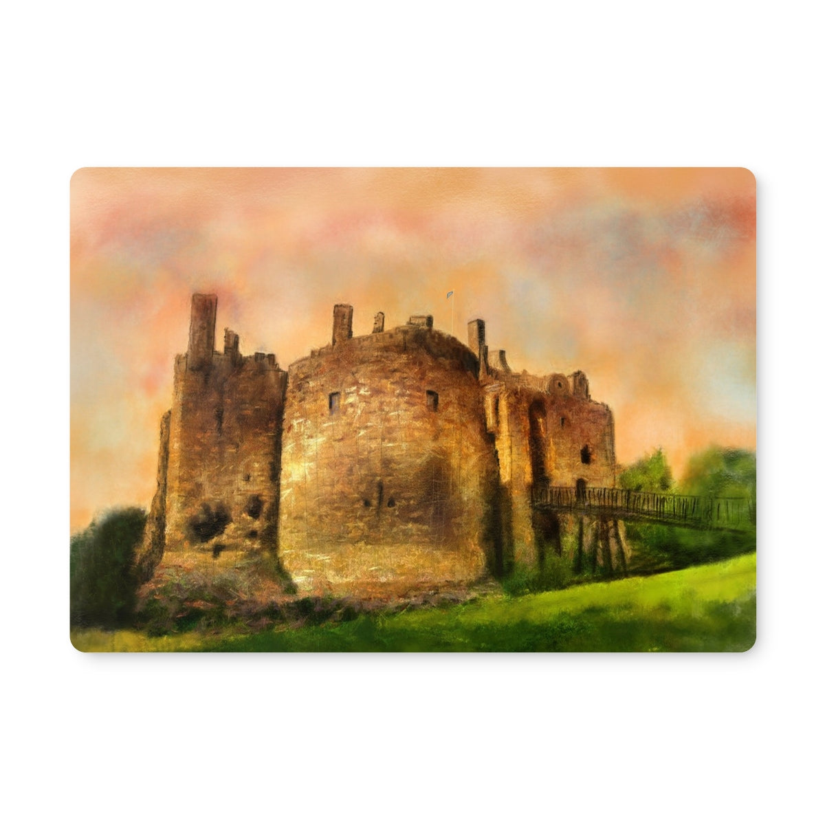 Dirleton Castle | Scottish Art Gifts | Placemat | Historic & Iconic Scotland Art Gallery | Paintings, Prints, Homeware and Art Gifts From Scotland By Scottish Artist Kevin Hunter